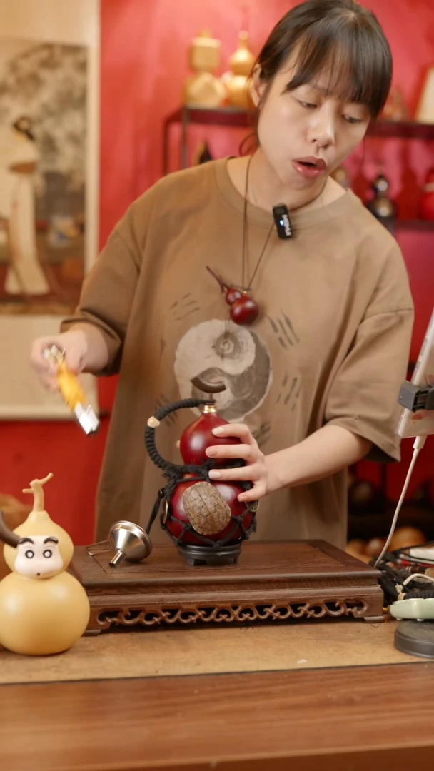 【闪购商品】精品天然大漆工艺防渗内胆酒葫芦~361