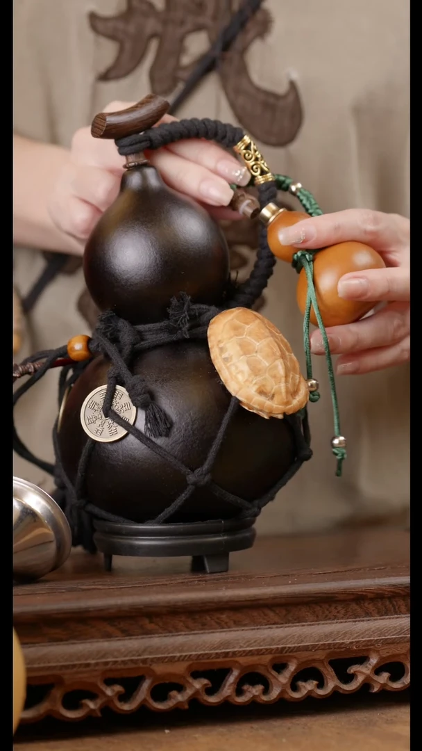 【闪购商品】139号精品天然大漆工艺防渗内胆酒葫芦~