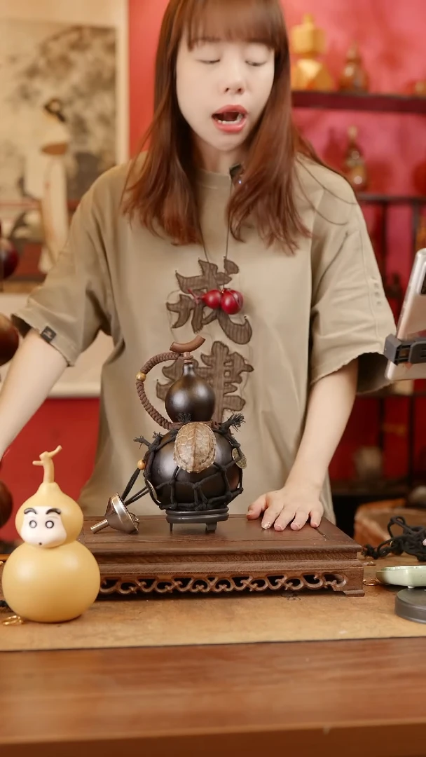 【闪购商品】156号精品天然大漆工艺防渗内胆酒葫芦~