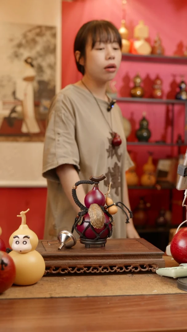 【闪购商品】403号精品天然大漆工艺防渗内胆酒葫芦~