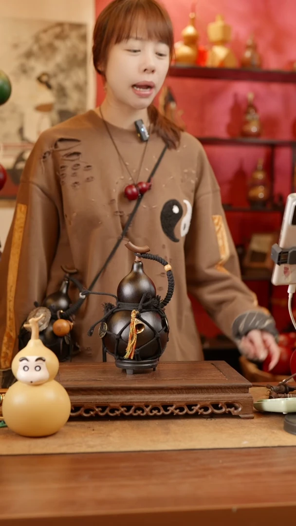 【闪购商品】334号精品天然大漆工艺防渗内胆酒葫芦~