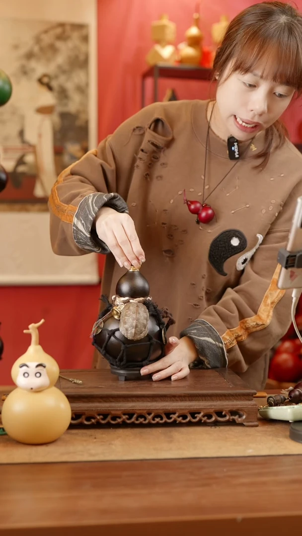 【闪购商品】303号精品天然大漆工艺防渗内胆酒葫芦~