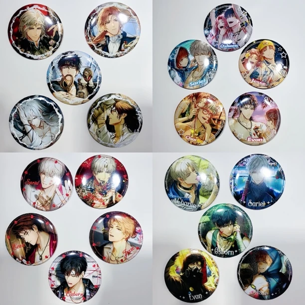 光与夜之恋徽章混池三周年婚卡一二段+困兽+佳人徽章多系列75mm