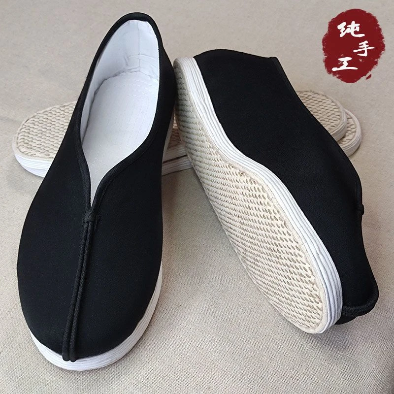 老北京布鞋中国风男鞋纯手工纳底正宗布底千层底新款透气功夫鞋