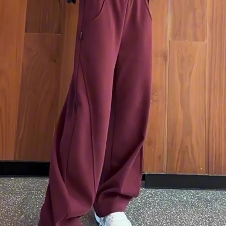 芊芊芙阔腿裤女2025春秋季新款宽松显瘦休闲香蕉裤高腰直筒运动裤