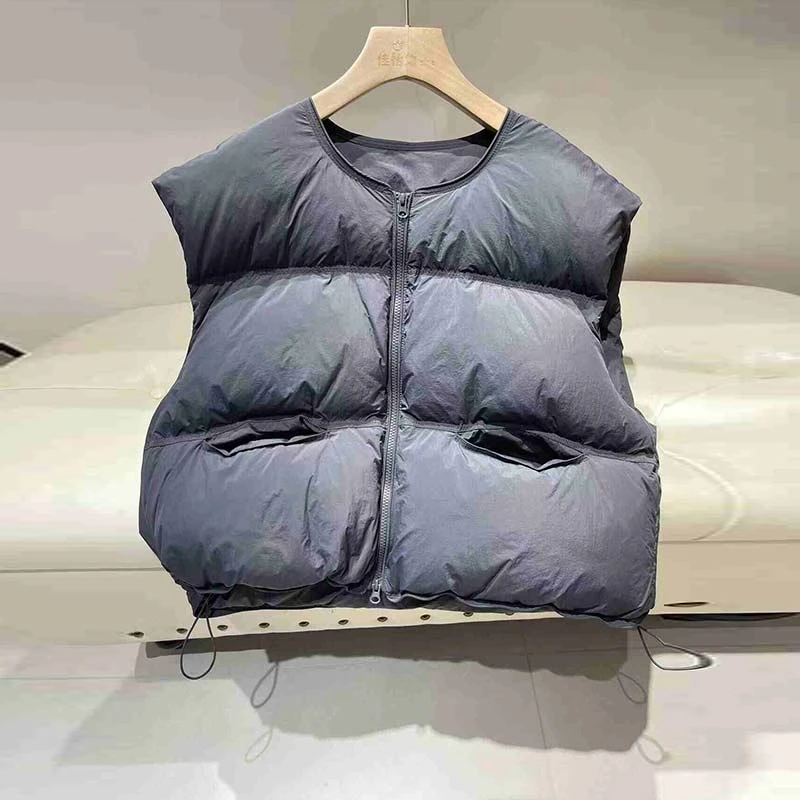 2025秋冬季新款女士棉服马甲立领加厚短马夹时尚韩版南瓜背心