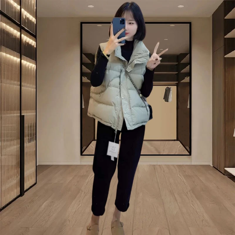 马甲女秋冬高级感洋气减龄百搭马夹外穿气质保暖背心棉服短外套