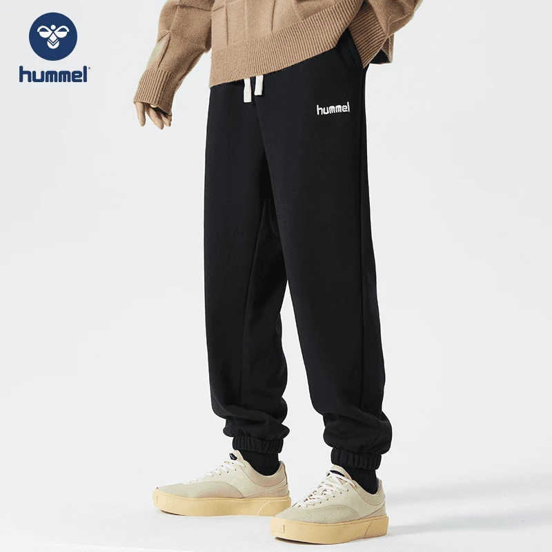 HUMMEL春秋时尚男高端休闲裤刺绣束脚百搭男女同款卫裤JFCK0433H