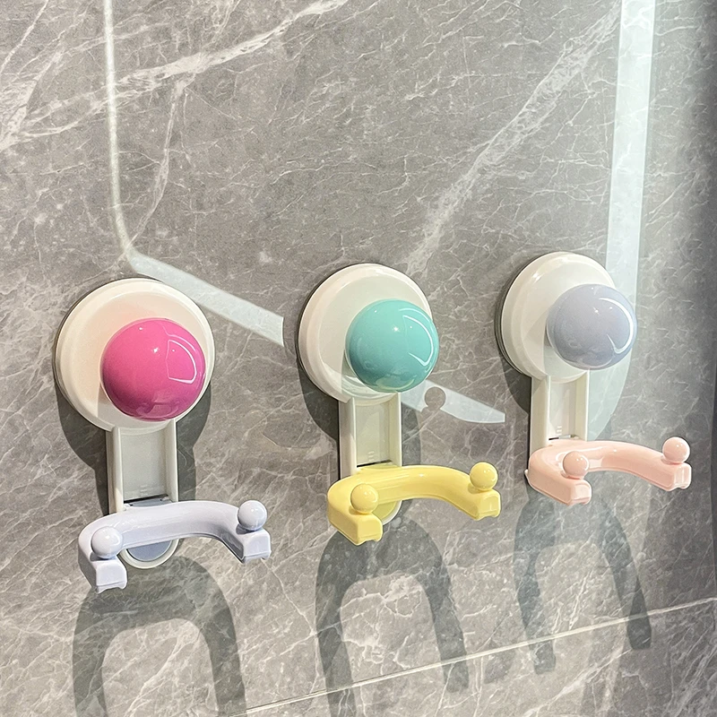 免打孔真空可拆卸双头吸盘挂钩纸巾挂钩家居卧室强力承重粘钩