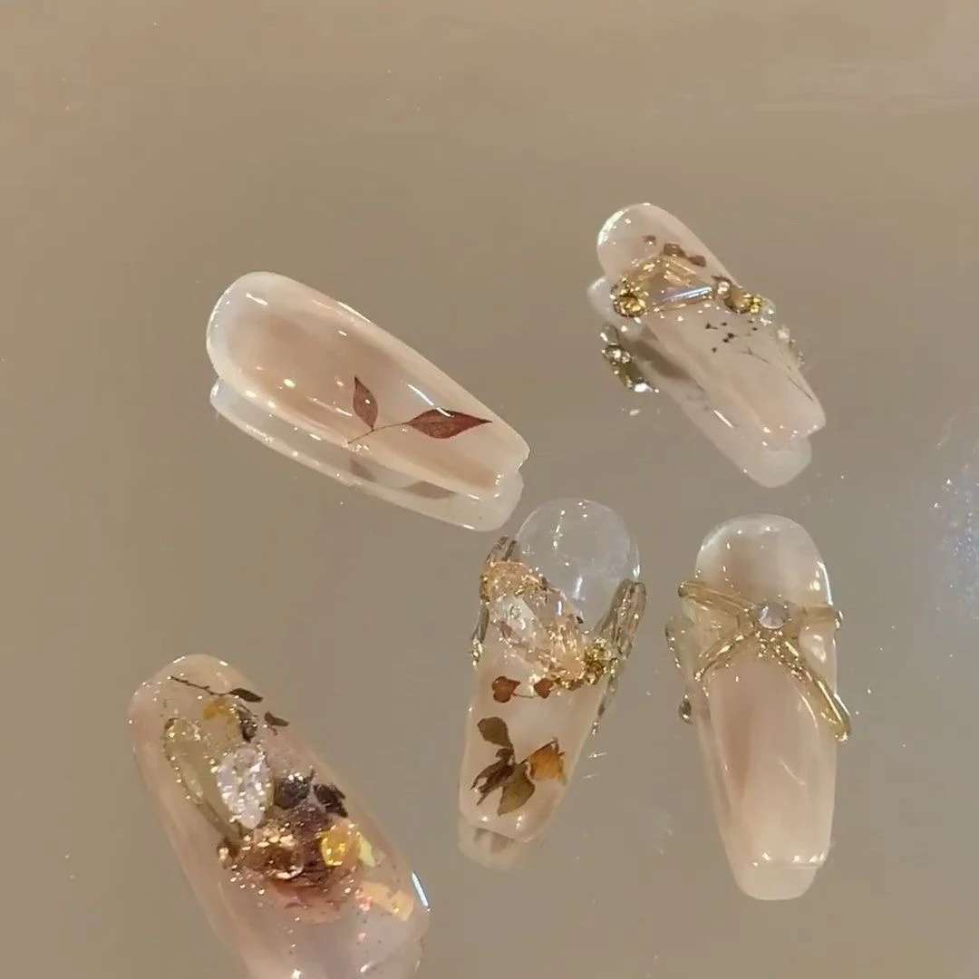 纸醉金迷【清绝高贵感up】纯手工穿戴甲