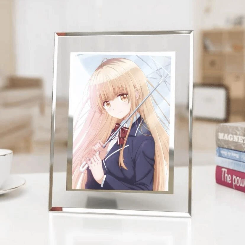 邻家的天使同学椎名真昼被天使变成废柴动漫周边水晶相框立牌定制