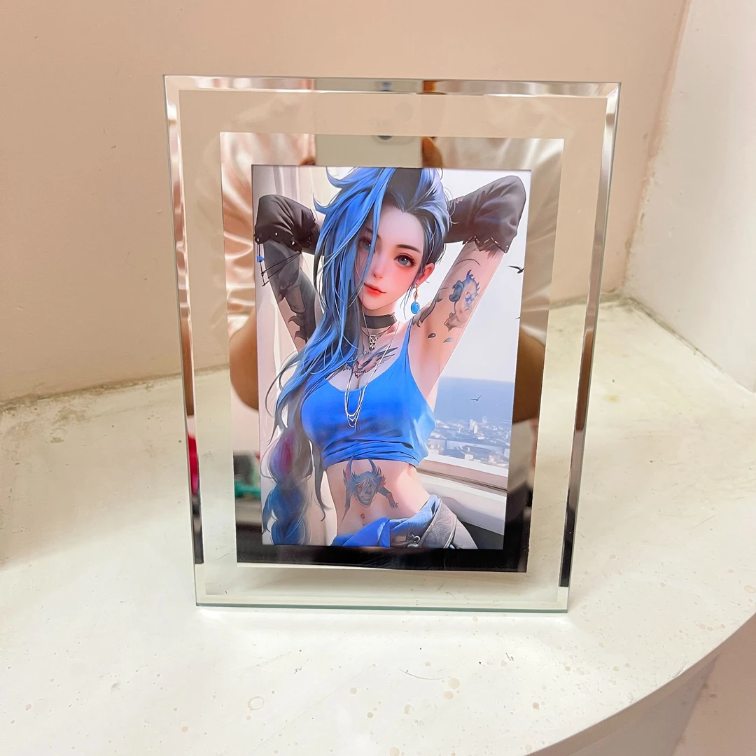 金克斯萨嘞芬妮动漫周边水晶玻璃相框摆台DIY桌面创意个性定制