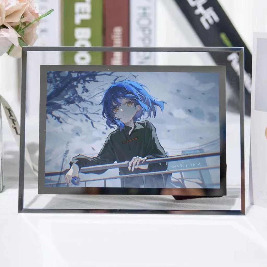 孤独摇滚水晶相框田山凉相框来图定制照片摆件礼品高级定制送同学