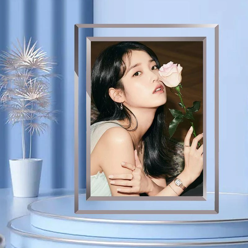 IU李知恩周边6寸水晶相框照片定制桌面摆件摆台送朋友生日小礼物