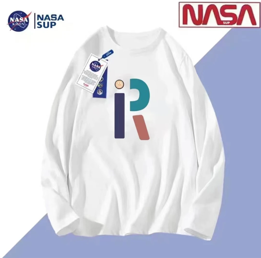 2023长袖新款休闲男女同款印花圆领打底衫—彩R