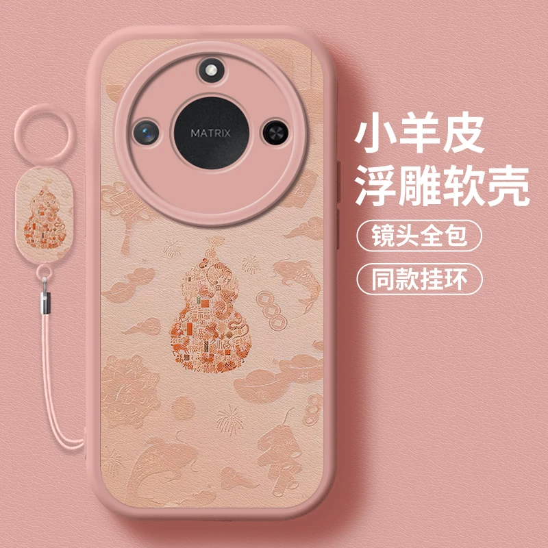 福满福禄荣耀x60手机壳华为x60pro小羊皮x30新款x20挂牌保护软套