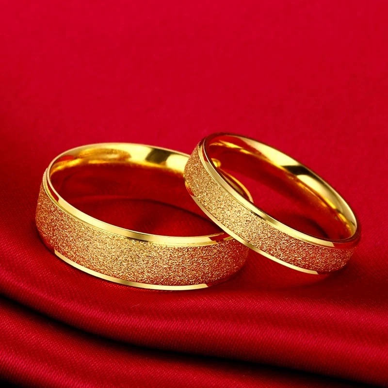 足银戒指 女款时尚情侣对戒古法指环磨砂男款三生三世实心戒指