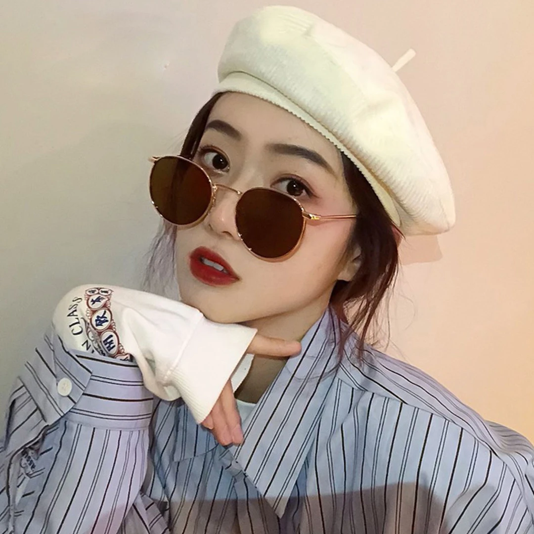 刘仁娜同款偏光太阳眼镜女夏2025新款韩版圆复古墨镜防晒紫外线潮