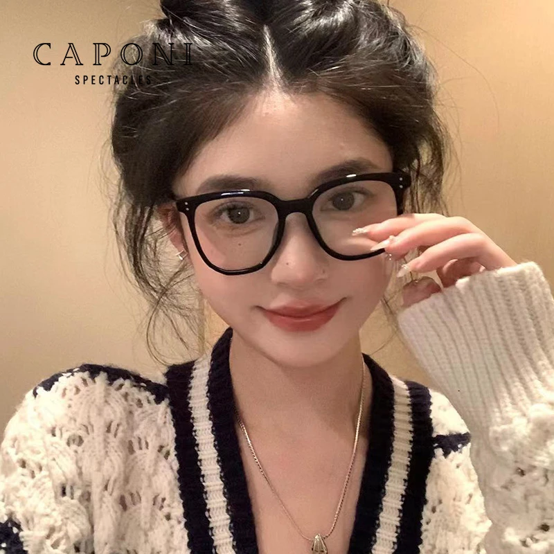 GM黑框眼镜素颜高级感近视可配度数女防蓝光男款大脸显瘦眼睛镜架