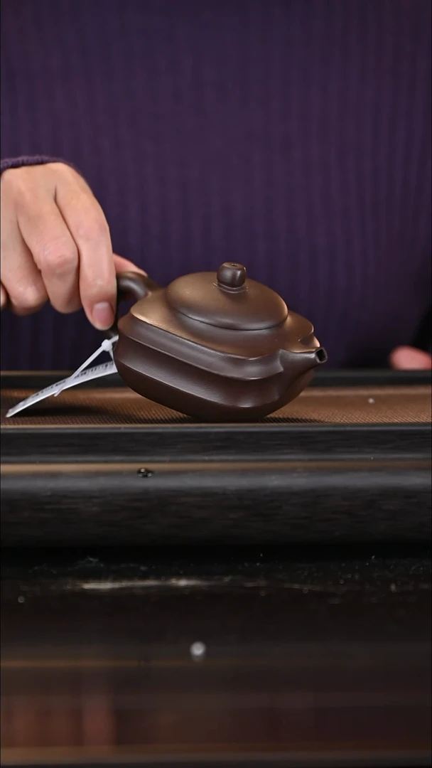 【闪购商品】紫砂茶壶1212  汪秋生老紫泥小四方