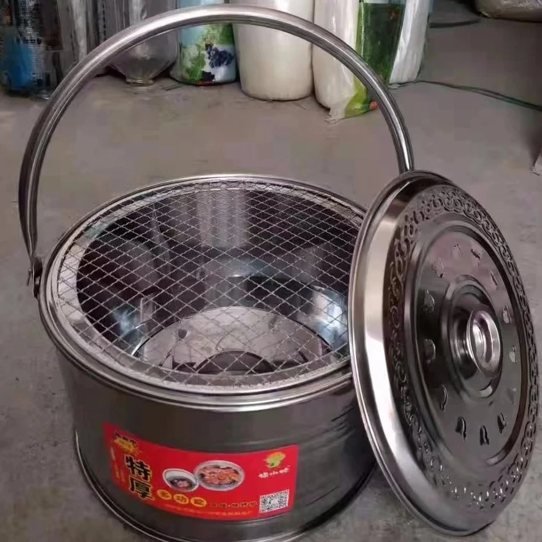 冬季多功能取暖炉木炭取暖炉烤火炉烧柴户外无烟碳烤炉便携式