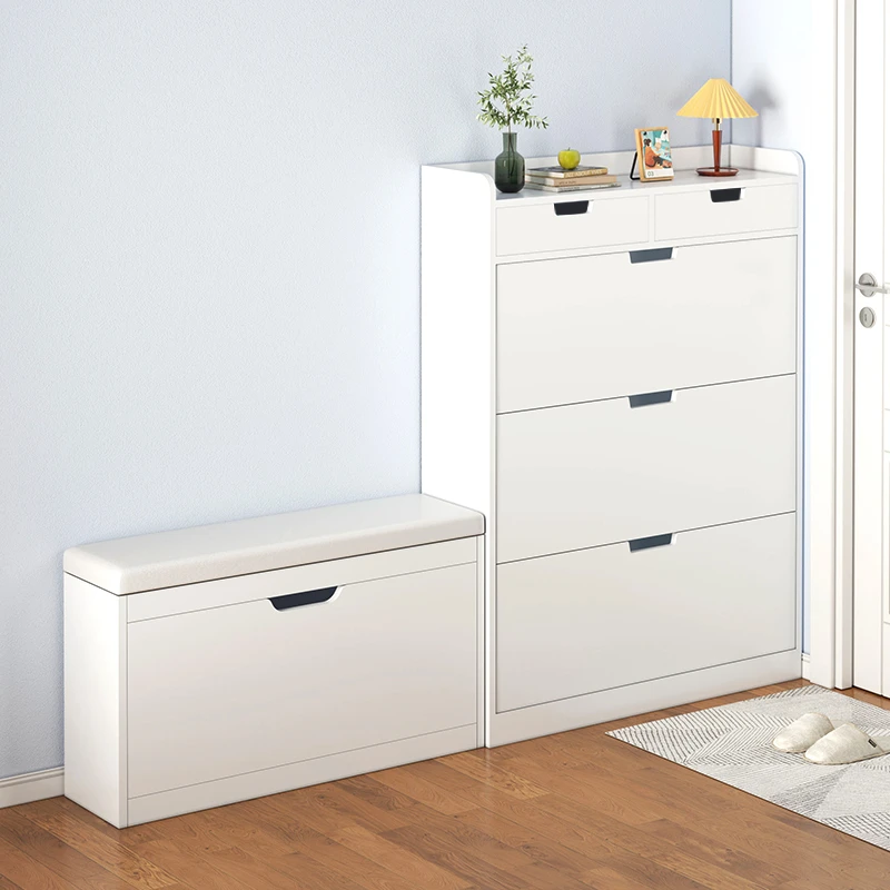 GL翻斗鞋柜超薄门口17cm窄收纳神器简易款玄关储物柜小户型收纳鞋