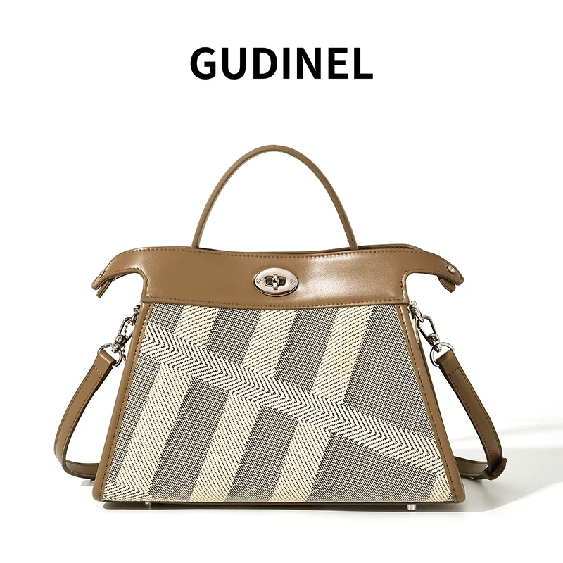 爆款2024新款休闲时尚经典复古轻奢百搭单肩斜挎手提包9520卡其色