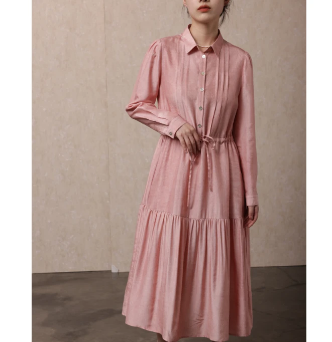 EBLS·恩比丽丝 | 0007秋冬真丝时尚宽松设计师显瘦收腰休闲连衣裙