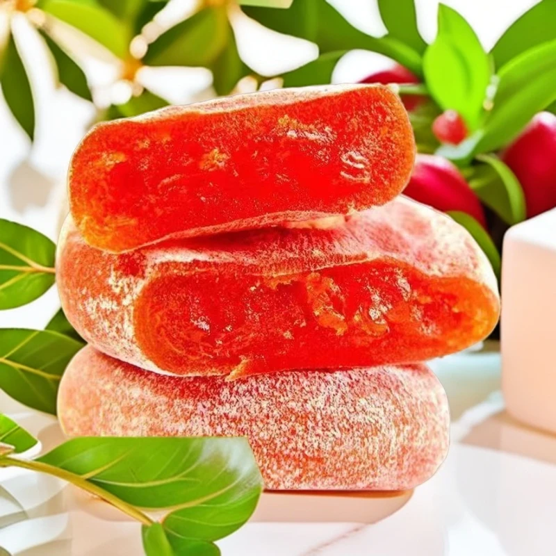 圆柿饼子降霜柿饼口感软糯香甜多汁广西柿子饼传统美味纯手工晾晒