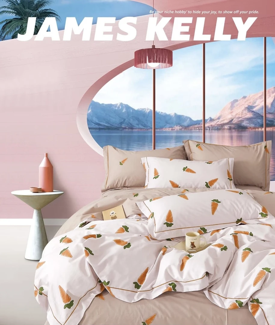 【凡人居】铂金凯丽数码印花精梳棉四件套