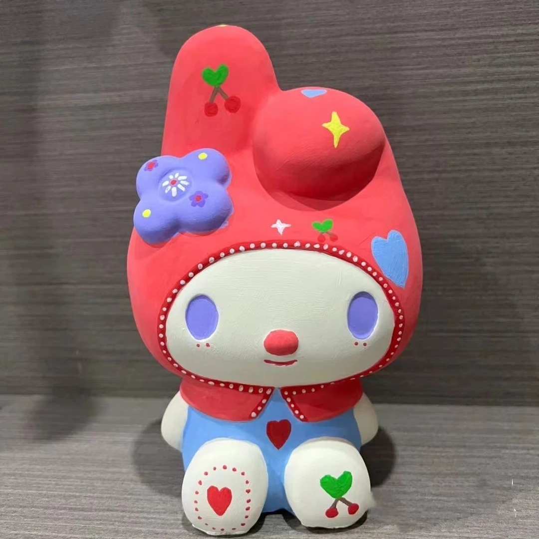 存钱罐 美乐蒂大号能存能取储蓄罐 网红爆款石膏娃娃白坯彩绘涂色