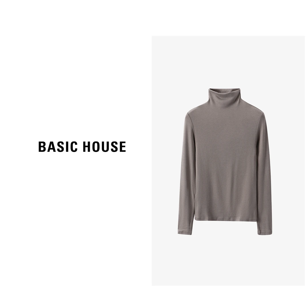 Basic House/百家好 秋冬时尚百搭休闲简约长袖T恤B0633B5T022