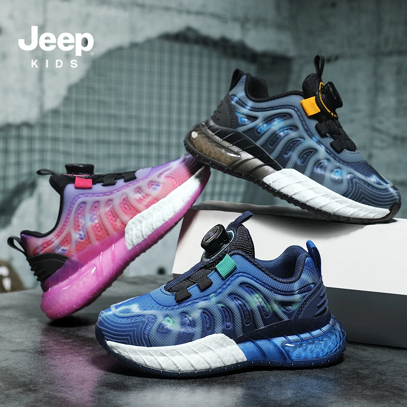 JEEP童鞋男女童运动鞋舒适2023春季新款旋转科技扣28-39码0567