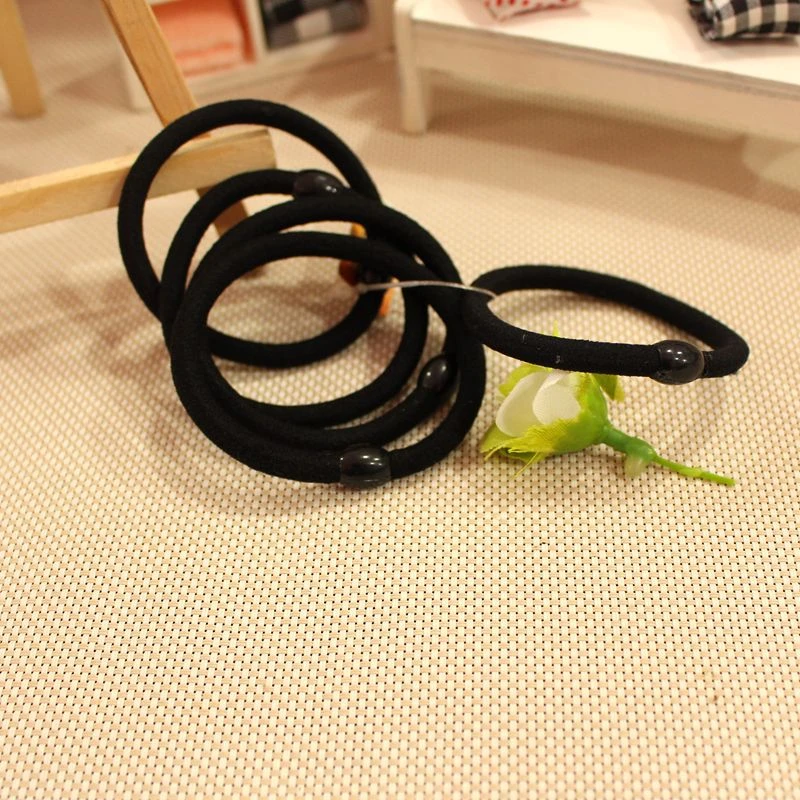 特粗高弹头绳皮筋发绳头饰发圈头绳简约成人黑色扎头发橡皮筋皮套