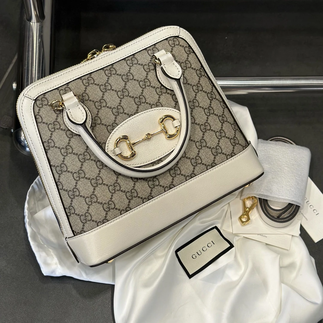 95新 GUCCI/古驰 Gucci 1955马衔扣 贝壳包小号 可单肩斜挎包