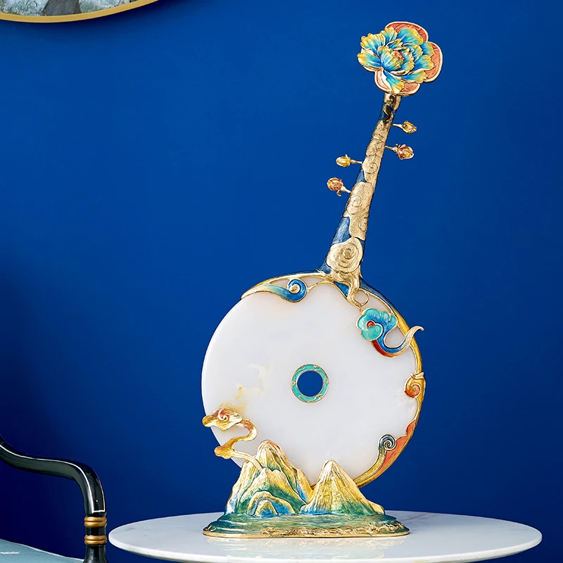 圣朗伦中式摆件珐琅彩行云流水送礼罗比罗丹轻奢装饰礼品摆件