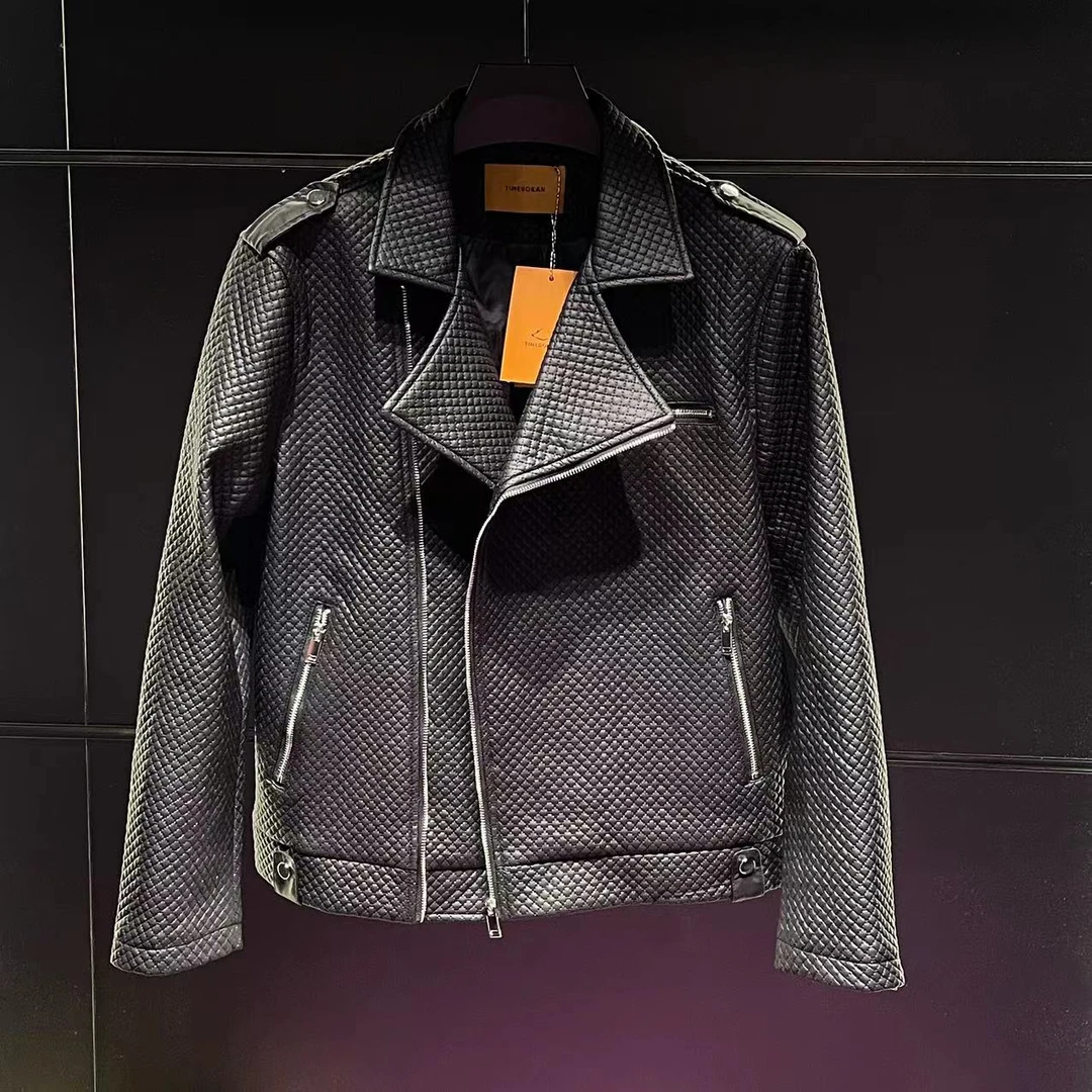 【TIME BOKAN】88123男士秋冬轻奢时尚高级百搭休闲潮流翻领夹克