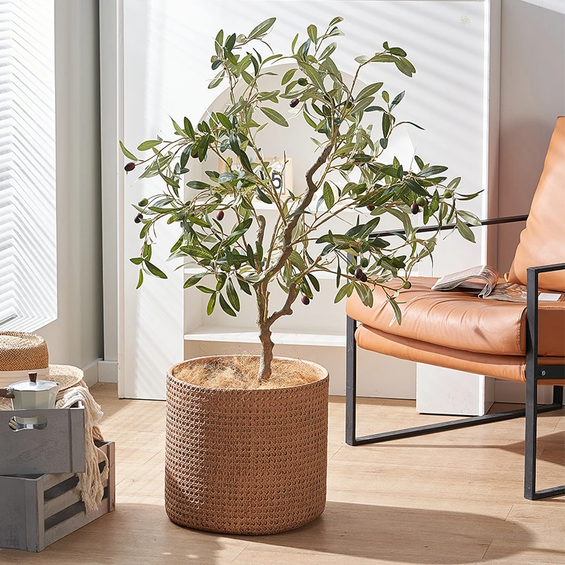 创意花盆大号防编织大口径盆栽绿植天堂鸟种树户外商场客厅庭院