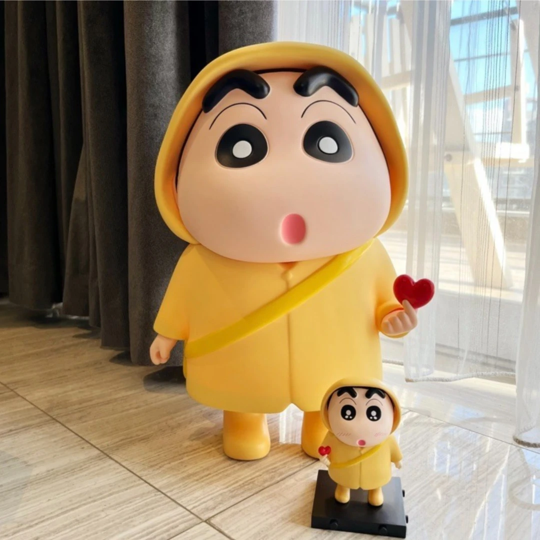 比心雨衣蜡笔小新手办1比1动漫周边系列公仔动漫公仔大号生日礼物