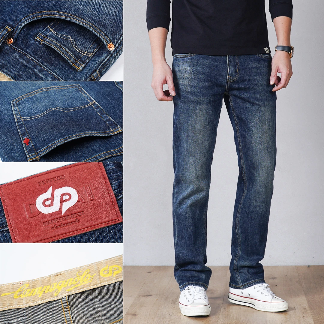 DIPAI/底牌【断码清】2024秋冬修身弹力合体直筒版型牛仔裤男舒适
