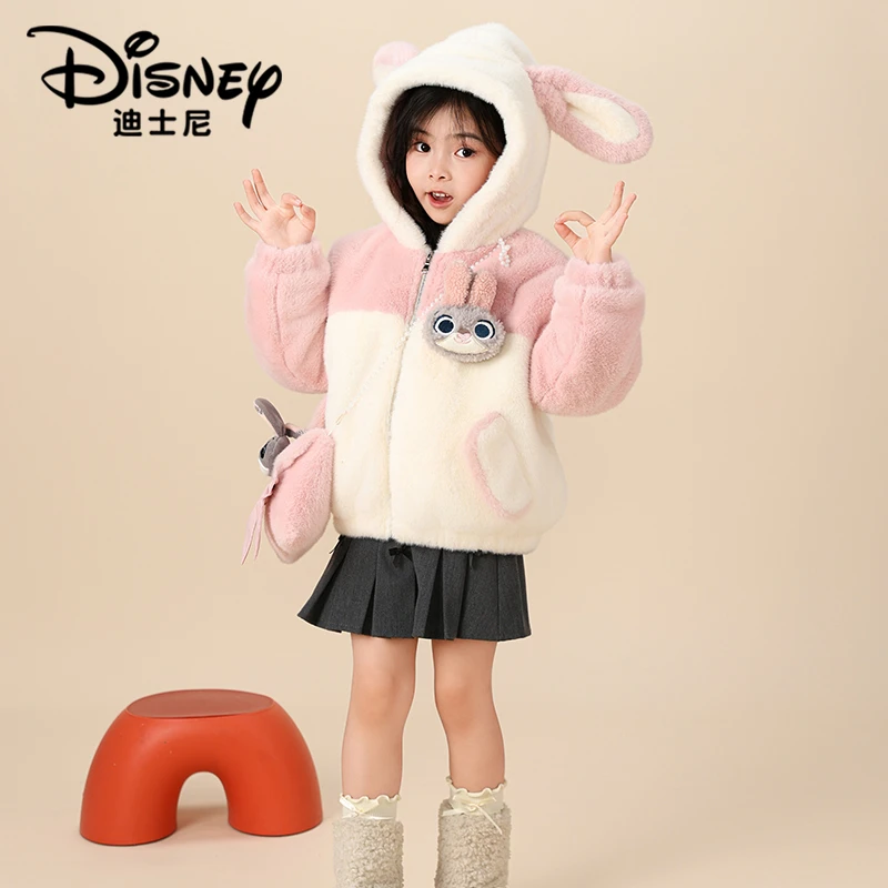 【TQ】Disney/迪士尼女童冬新款可爱淑女日常休闲毛毛外套XCR4SJ369