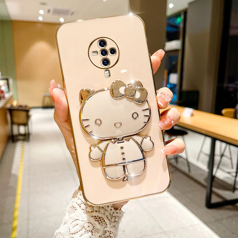 汇亿尚vivoS6手机壳补妆镜子旋转支架V1962A全包防摔新款耐脏软壳