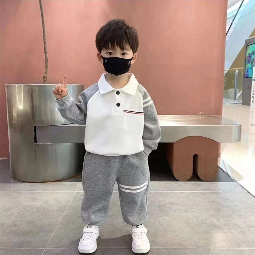 2025新款儿童春季套装儿童春款长袖卫衣两件套宝宝洋气加绒衣服潮