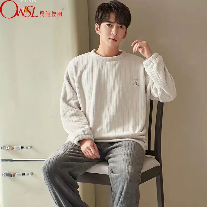 W01男士套头【睡衣青仓 卖一套少一套】家居服套装