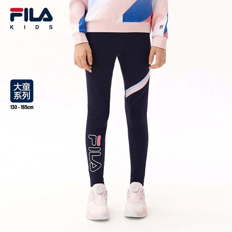 FILA童装 【斐乐儿童】女童紧身打底裤时尚修身弹力裤子K12G253604A