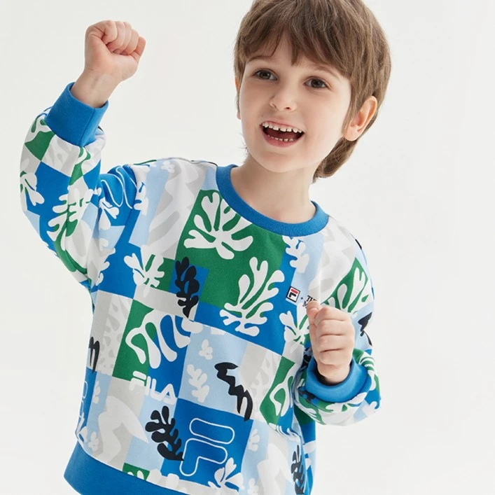 FILA斐乐儿童【亲肤丝柔】(品质童装)男小童舒适套头衫K11B334203F