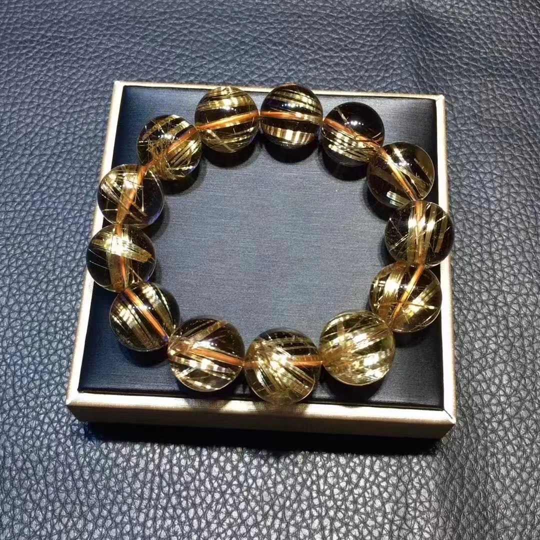 钛晶顺发手链晶体干净效应强颜色漂亮17.8mm重104.1克080291