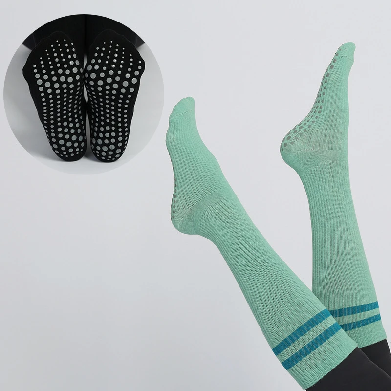 中筒强压力瑜伽袜&5096普拉提袜防滑点胶不跑偏保暖跳操运动袜