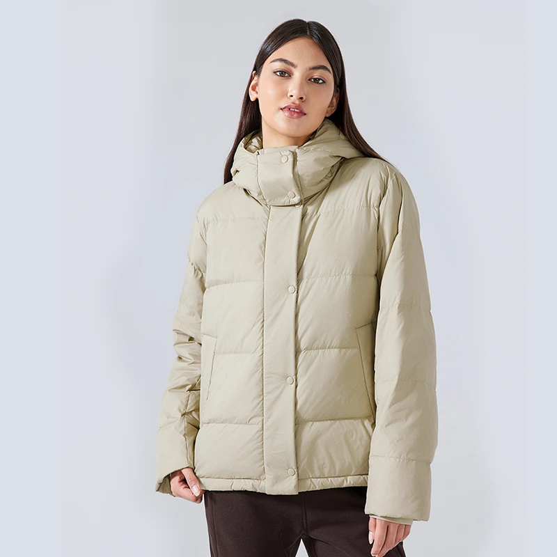 冬季新款收腰显瘦连帽羽绒服女时尚百搭加厚防风保暖外套