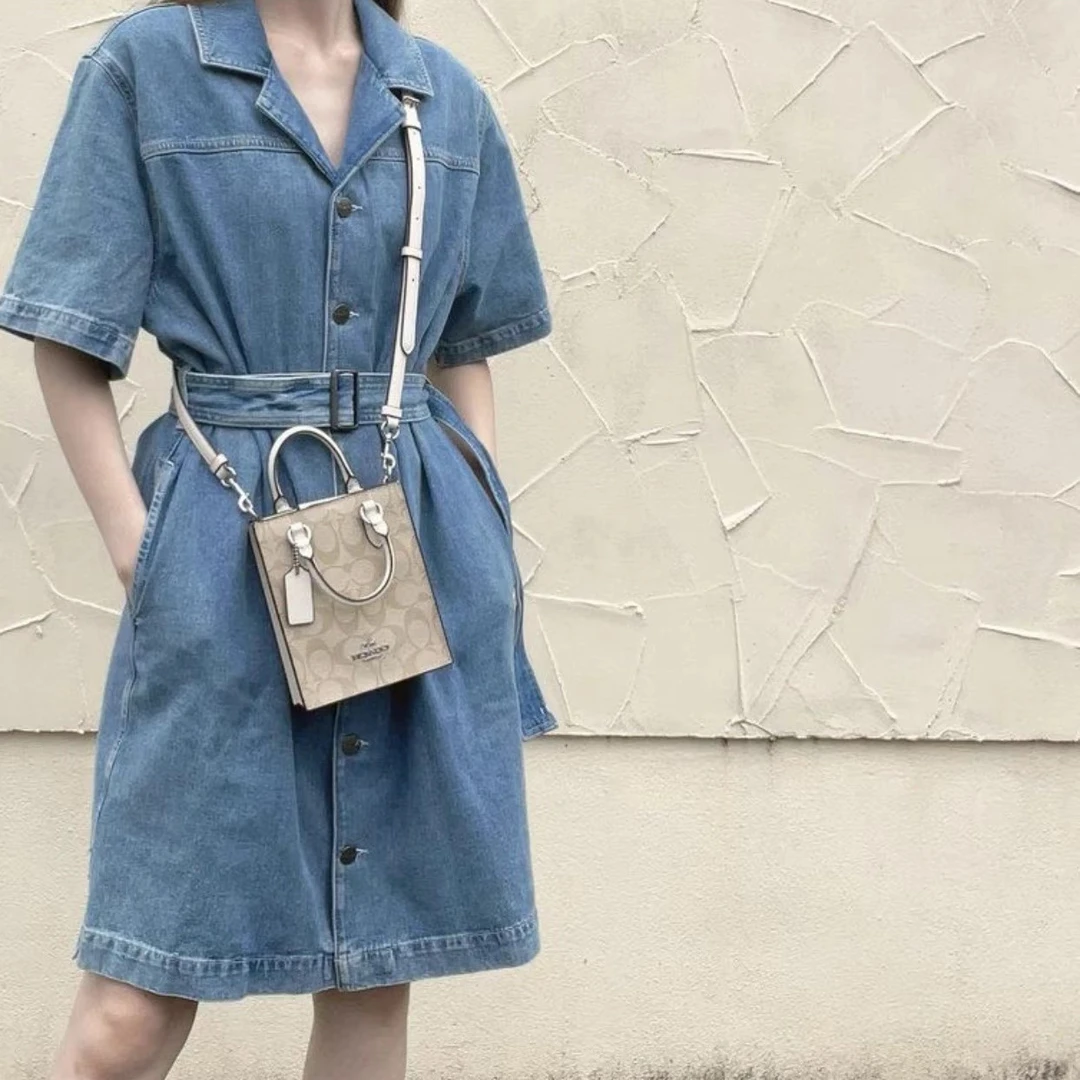 COACH/蔻驰North South 17 多色琴谱包迷你托特包单肩手提斜挎包